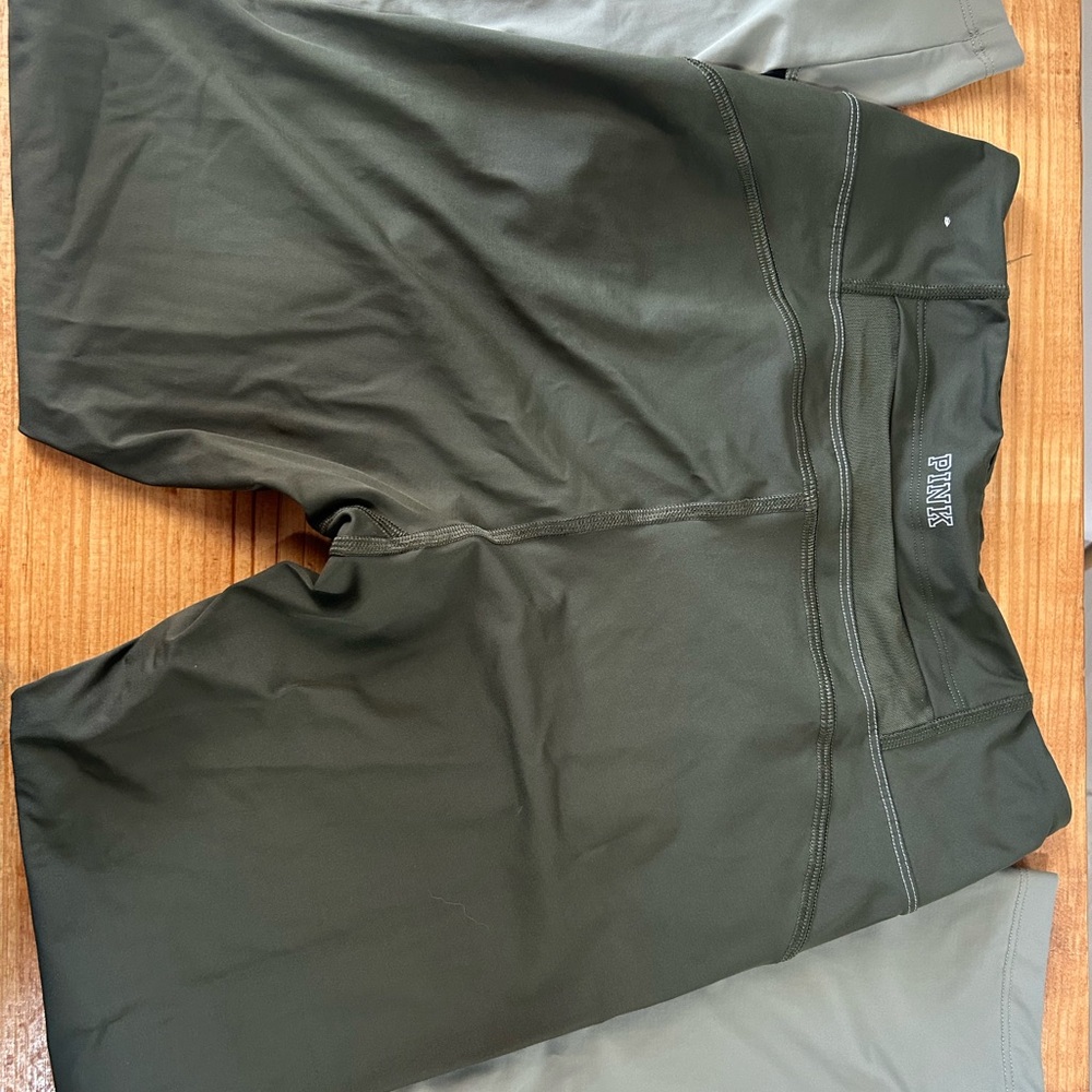 PINK Victoria's Secret Olive Workout leggings